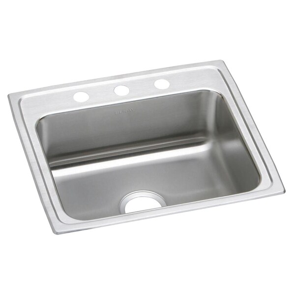Gourmet Stainless Steel 22 X 19-1/2 X 7-5/8 Single Bowl Top Mount Sink